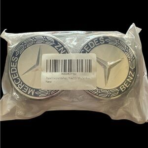 Silver and Blue Logo Cufflinks with Star Emblem